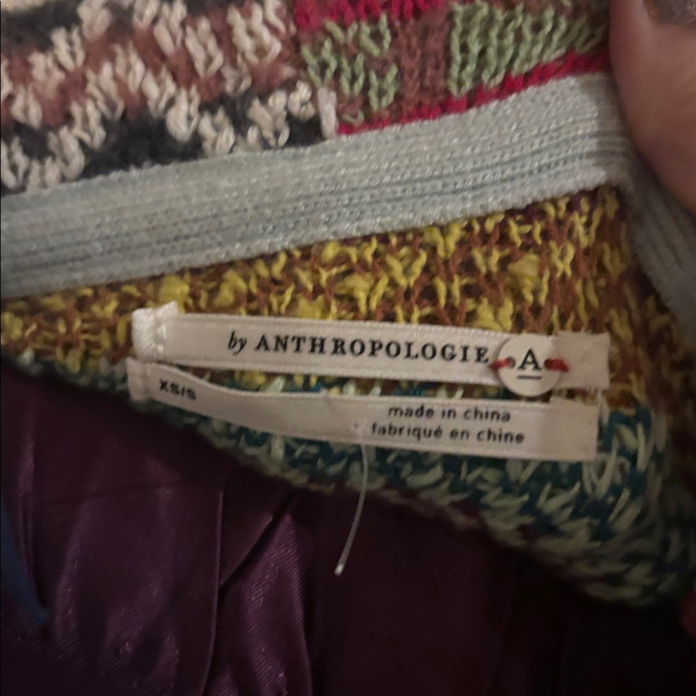 Anthropologie Pilcro Colorful Patterned Cardigan - Picture 6 of 9